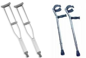 American crutches vs. Elbow crutches